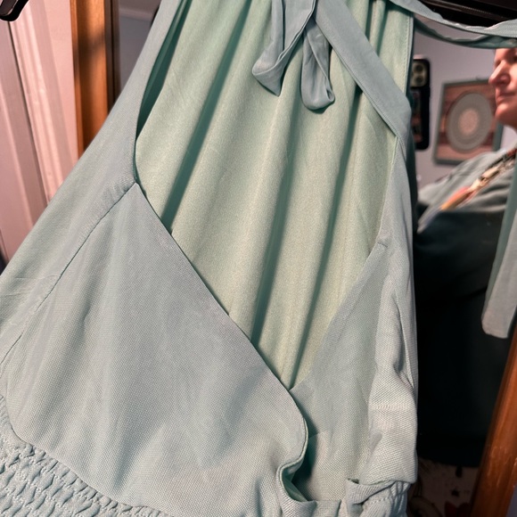 Joyfolie Claudia Boho Halter Maxi Dress Size XS teal maxi - Picture 10 of 10
